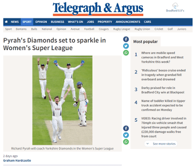 Pyrah's Diamonds set to sparkle in Women’s Super League